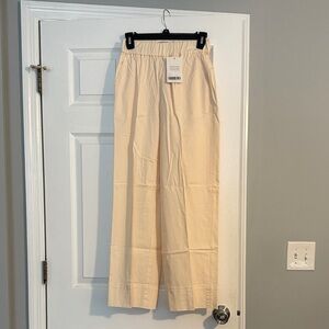 Cream Wide-Leg Everlane Easy Pants